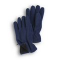 Navy Blue Fleece Zipper Gloves